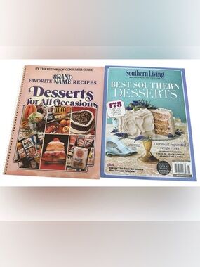 Southern Living Best Southern Desserts & Vintage Brand Name Cookbook